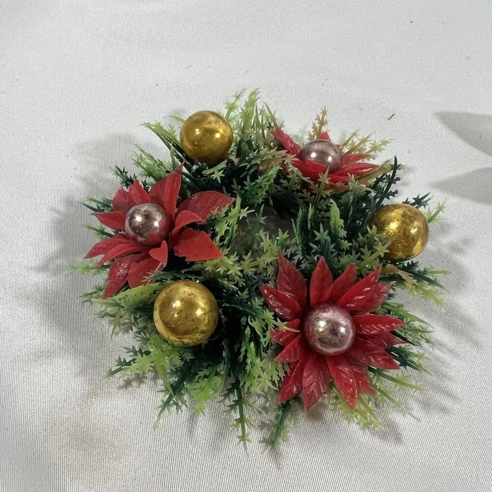 Vintage Electric Christmas Window Candle Lamp Light Mercury Glass Ring Reflector
